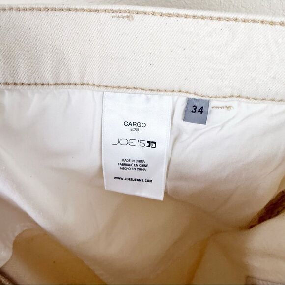 Joe's Cream Cargo Jeans Wide Leg Pants Woman's Size 34 - Picture 7 of 8